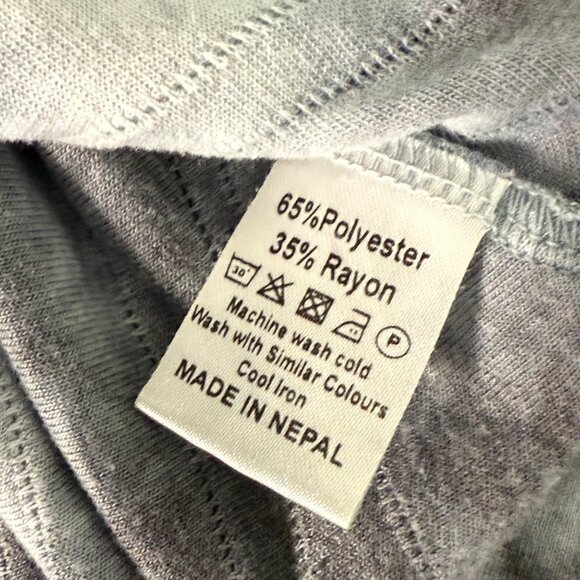 Windhorse Tie-Dye Tank Top S/M Sleeveless Gray White Flowy Hem Boho Style Made N - Picture 4 of 5